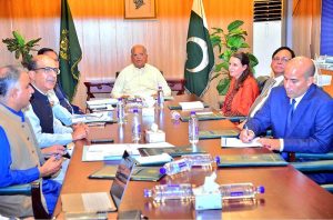Federal Minister for Housing and Works Mian Riaz Hussain Pirzada held a meeting with the UN-HABITAT headquarters mission