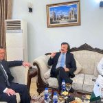 Uzbekistan Ambassador H.E Alisher Tukhtaev called on Special Assistant to the Prime minister on Industries and Production, Haroon Akhtar khan.