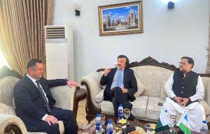 Uzbekistan Ambassador H.E Alisher Tukhtaev called on Special Assistant to the Prime minister on Industries and Production, Haroon Akhtar khan.