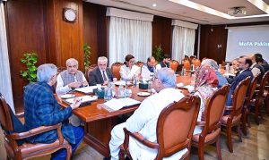 Deputy Prime Minister and Foreign Minister, Senator Mohammad Ishaq Dar, chairs a high-level meeting to review the status of ongoing assistance provided by Pakistan to the Palestinian people.