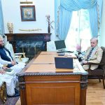Federal Minister for Religious Affairs Sardar Muhammad Yousaf and Secretary Religious Affairs Syed Ata ur Rahman called on Prime Minister Muhammad Shehbaz Sharif