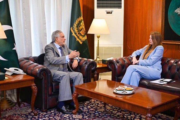 UK High Commissioner, Jane Marriott called on the Deputy Prime Minister and Foreign Minister, Senator Mohammad Ishaq Dar
