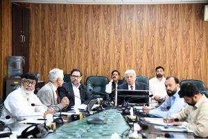 Federal Minister for National Food Security and Research, Mr. Rana Tanveer Hussain, chairing a meeting of the Sugar Advisory Board to review market conditions and approve key policy measures.