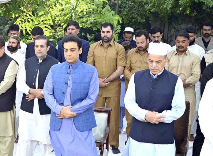 Prime Minister Muhammad Shehbaz Sharif offers Eid ul Azha prayers