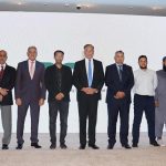 Federal Minister for Planning Ahsan Iqbal at the launching ceremony of the National Open Data Portal, accompanied by Dr. Naveed Arshad, Director NCBC, LUMS, and his team in federal capital