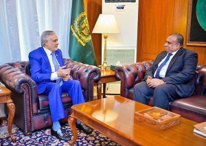 High Commissioner of Bangladesh, Md. Iqbal Hussain Khan, called on Deputy Prime Minister and Foreign Minister, Senator Mohammad Ishaq Dar, at MoFA