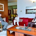 Prime Minister Muhammad Shehbaz Sharif meets with Political leader Chaudhry Nisar at his residence.
