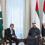 President of UAE His Highness Sheikh Mohamed bin Zayed Al Nahyan received Prime Minister Muhammad Shehbaz Sharif at Qasr Al Shati