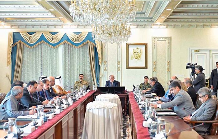 Prime Minister Muhammad Shehbaz Sharif meeting with UAE's Deputy Minister of Cabinet Affairs for Competitiveness and Knowledge Exchange H. E. Abdulla Nasser Lootah