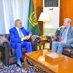 The Ambassador of Spain, Jose Antonio de Ory, called on Deputy Prime Minister and Foreign Minister, Senator Mohammad Ishaq Dar, at MoFA