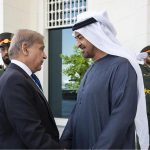 President of UAE His Highness Sheikh Mohamed bin Zayed Al Nahyan received Prime Minister Muhammad Shehbaz Sharif at Qasr Al Shati