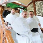 Prime Minister Muhammad Shehbaz Sharif and COAS Field Marshal Syed Asim Munir coming out of Holy Kaaba, after Ziyarat e Khas