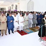 Sindh Chief Minister Syed Murad Ali Shah offering Eidul Azha prayers at Gharhi Khuda Bakhsh Bhutto