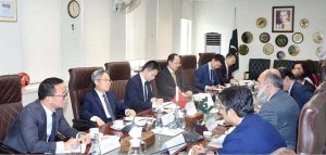Federal Minister for Commerce Jam Kamal Khan held a meeting with Chinese Ambassador H.E. Jiang Zaidong and his delegation to discuss enhancing bilateral trade, investment cooperation, and economic integration between Pakistan and China