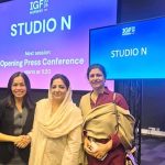 On the sidelines of the IGF, Senator Anusha Rahman in a bilateral meeting with Malaysia’s Deputy Minister for Communications, Teo Nie Ching.