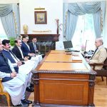 Member of the National Assembly Nadeem Abbas Rabira calls on Prime Minister Muhammad Shehbaz Sharif. Federal Minister for Public Affairs Unit Rana Mubashar Iqbal, Minister of State for Power Abdul Rehman Kanju and Special Assistant to the PM Talha Barki are also present