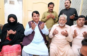 Federal Minister for Kashmir Affairs, Gilgit-Baltistan and SAFRON, Engr. Amir Muqam talking to media person after condoling with the family members of those who died in the tragic Swat incident.