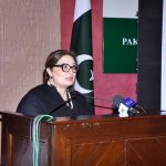 Coordinator to PM for Climate Change, Romina Khurshid Alam speaking at a curtain-raiser ceremony of the Global Development Initiative Group