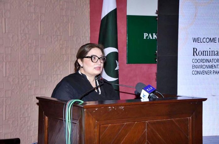 Coordinator to PM for Climate Change, Romina Khurshid Alam speaking at a curtain-raiser ceremony of the Global Development Initiative Group