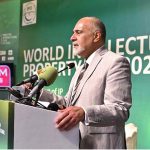 Ambassador (R) Farukh Amil, Chairperson IPO-Pakistan addressing audience at celebration of World Intellectual Property Day 2025