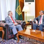 Pakistan’s Ambassador-designate to Japan, Abdul Hameed Bhutta, paid a farewell call on Deputy Prime Minister and Foreign Minister, Senator Mohammad Ishaq Dar, at MoFA