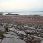 A view of Rawal Lake with significantly reduced water levels, reflecting the impact of ongoing drought conditions in the Federal Capital