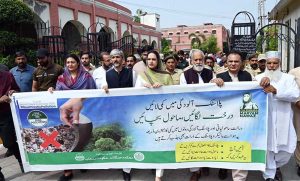 Deputy Commissioner Saba Asghar Ali addressing a seminar organized on World Environment Day