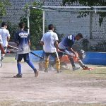 A view of hockey Match played between District Khushab and District Bhakhar during Inter-District hockey Championship in the Summer Games 2025 organized by Divisional Sports Department on the instructions of the Chief Minister of Punjab at Ali Amir Hockey club Ground