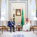 Prime Minister Muhammad Shehbaz Sharif met with His Royal Highness Prince Mohammed bin Salman bin Abdulaziz, the Crown Prince and the Prime Minister of the Kingdom of Saudi Arabia