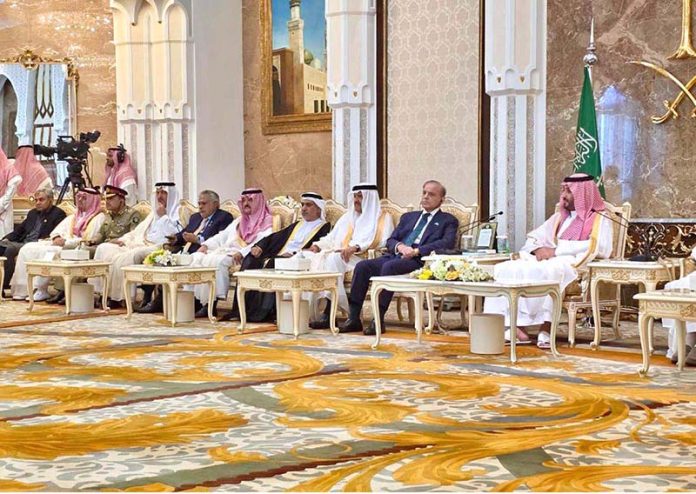 Prime Minister Muhammad Shehbaz Sharif attends a luncheon hosted in his honour by Crown Prince and Prime Minister of the Kingdom of Saudi Arabia His Royal Highness Prince Mohammed bin Salman bin Abdul Aziz Al Saud