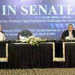 Chairman Senate, Syed Yousuf Raza Gilani addressing the participants of a knowledge-sharing session "Artificial Intelligence (AI) in senate; digital transformation, strategic opportunities & challenges for lawmakers organized by the office of the advisor on special initiatives / pdu in collaboration with European union and Mustehkam Parliamaan at parliament house