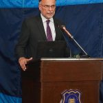 Federal Minister for Planning, Development and Special Initiatives Ahsan Iqbal addressing during his visit to the under-construction National Police Hospital in Sector H-11