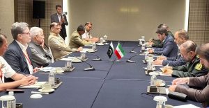 On sidelines of SCO, Defence Minister Khawaja Muhammad Asif holds a bilateral meeting with his counterpart of the Islamic Republic of Iran at SCO Meeting in Qingdao, China.