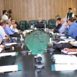 Federal Minister Rana Tanveer Hussain in a meeting with Pakistan Automotive Industry delegation on mechanized farming