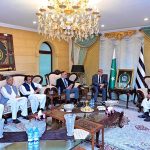 Prime Minister Muhammad Shehbaz Sharif meets with President of Jamiat Ulema -e- Islam (F) Maulana Fazal-ur-Rehman