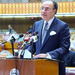 Federal Minister for Finance and Revenue, Senator Muhammad Aurangzeb, presenting the Federal Budget 2025-26 in the National Assembly
