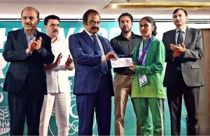 Advisor to Prime Minister for Inter-Provincial Coordination (IPC), Rana Sanaullah Khan addressing the Cash Awards & Grant Distribution Ceremony Pakistan Sports Board at a local hotel.