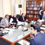 Federal Minister for Finance and Revenue, Senator Muhammad Aurangzeb chairing a high-level meeting of the Pakistan Crypto Council to discuss the draft regulatory framework for digital and virtual assets