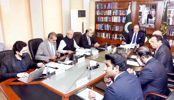 Federal Minister for Finance and Revenue, Senator Muhammad Aurangzeb chairing a high-level meeting of the Pakistan Crypto Council to discuss the draft regulatory framework for digital and virtual assets