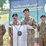 Field Marshal Syed Asim Munir, NI (M), Chief of Army Staff (COAS) addressing the troops while visiting forward positions along the Line of Control (LOC) to celebrate the Eidul Azha with frontline troops