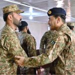 Field Marshal Syed Asim Munir, NI (M), Chief of Army Staff (COAS) interacting with troops while visiting forward positions along the Line of Control (LOC) to celebrate the Eidul Azha with frontline troops