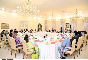 Prime Minister Muhammad Shehbaz Sharif hosted dinner in honour of high level diplomatic delegation headed by PPP Chairman Bilawal Bhutto Zardari that recently visited important world capitals to highlight Pakistan’s perspective on the recent Indian aggression.
