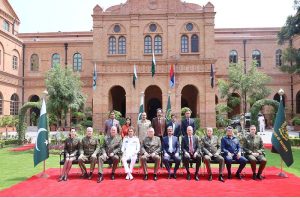 Minister of Defence of the Republic of Belarus, Lt. Gen. Viktor Khrenin called on Secretary Defence, Lt. Gen. Muhammad Ali HI(M) Retd at Ministry of Defence