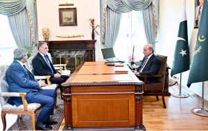 Chairman National Accountability Bureau Lt. Gen. (R) Nazir Ahmad calls on Prime Minister Muhammad Shehbaz Sharif.