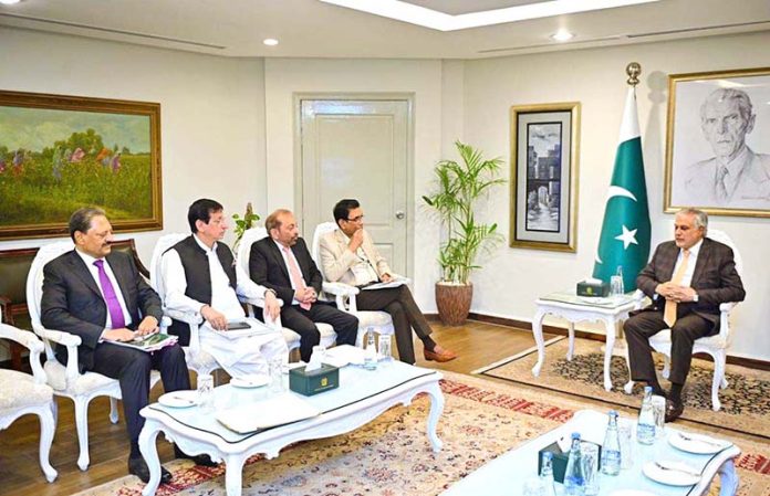 Deputy Prime Minister and Foreign Minister, Senator Mohammad Ishaq Dar met with the MQM delegation led by Dr. Khalid Maqbool Siddiqui, including Dr. Farooq Sattar, Amin ul Haque and Javaid Hanif