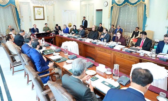 Prime Minister Muhammad Shehbaz Sharif chairs a meeting of the National Economic Council