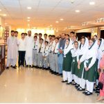 Gilani welcomes students, faculty of Greenland Public School to Senate