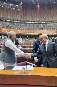 Cabinet members, MNAs call on PM Shehbaz Sharif, assure him of full support in budget approval