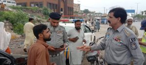 ITP's DSP Hafeez reviews traffic flow, briefs officers