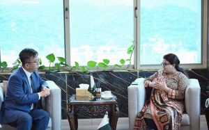 Park Jaelark, Chargé d'affaires of Korea called on Federal Minister for IT & Telecom Ms. Shaza Fatima Khawaja.